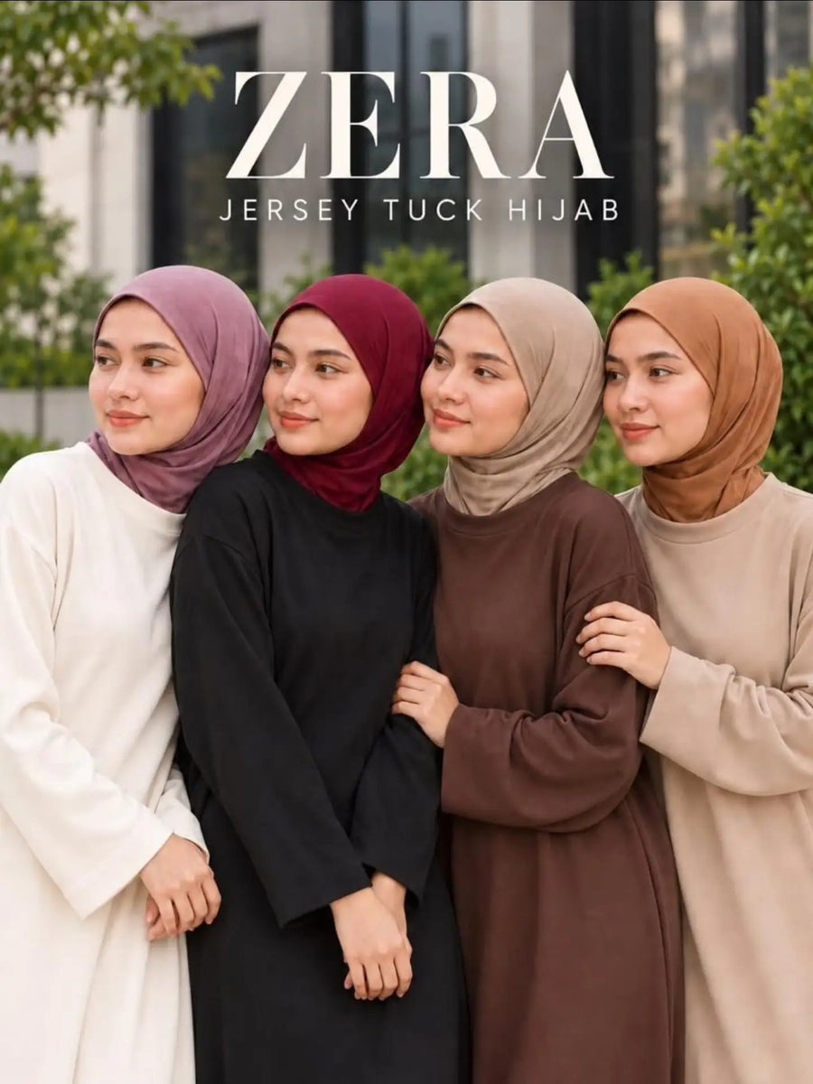 ZERA Exclusive Premium Jersey Tuck Hijab — front image